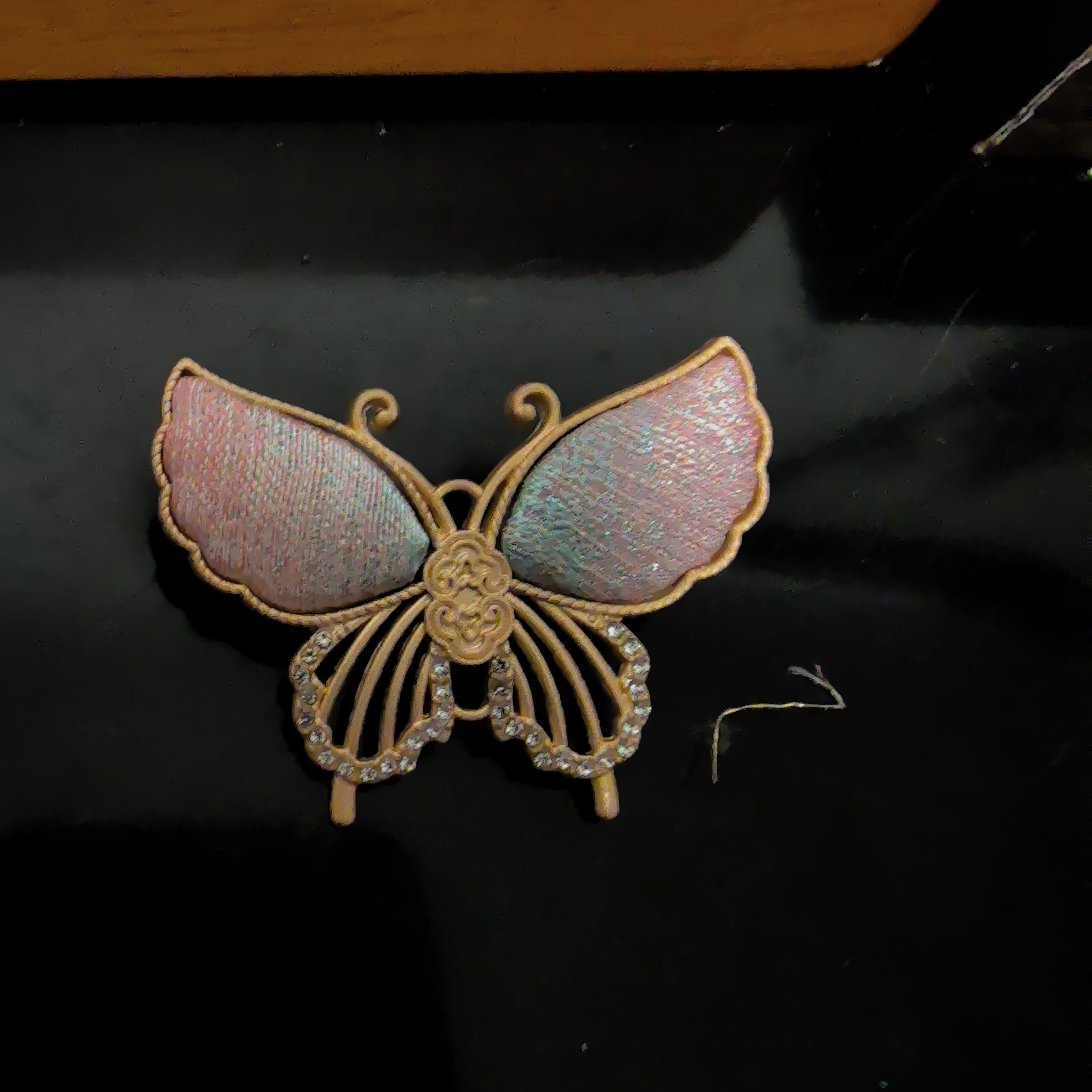 锌合金锆石胸针 时尚名家宋锦手工制作别针精致轻奢百搭胸花饰品