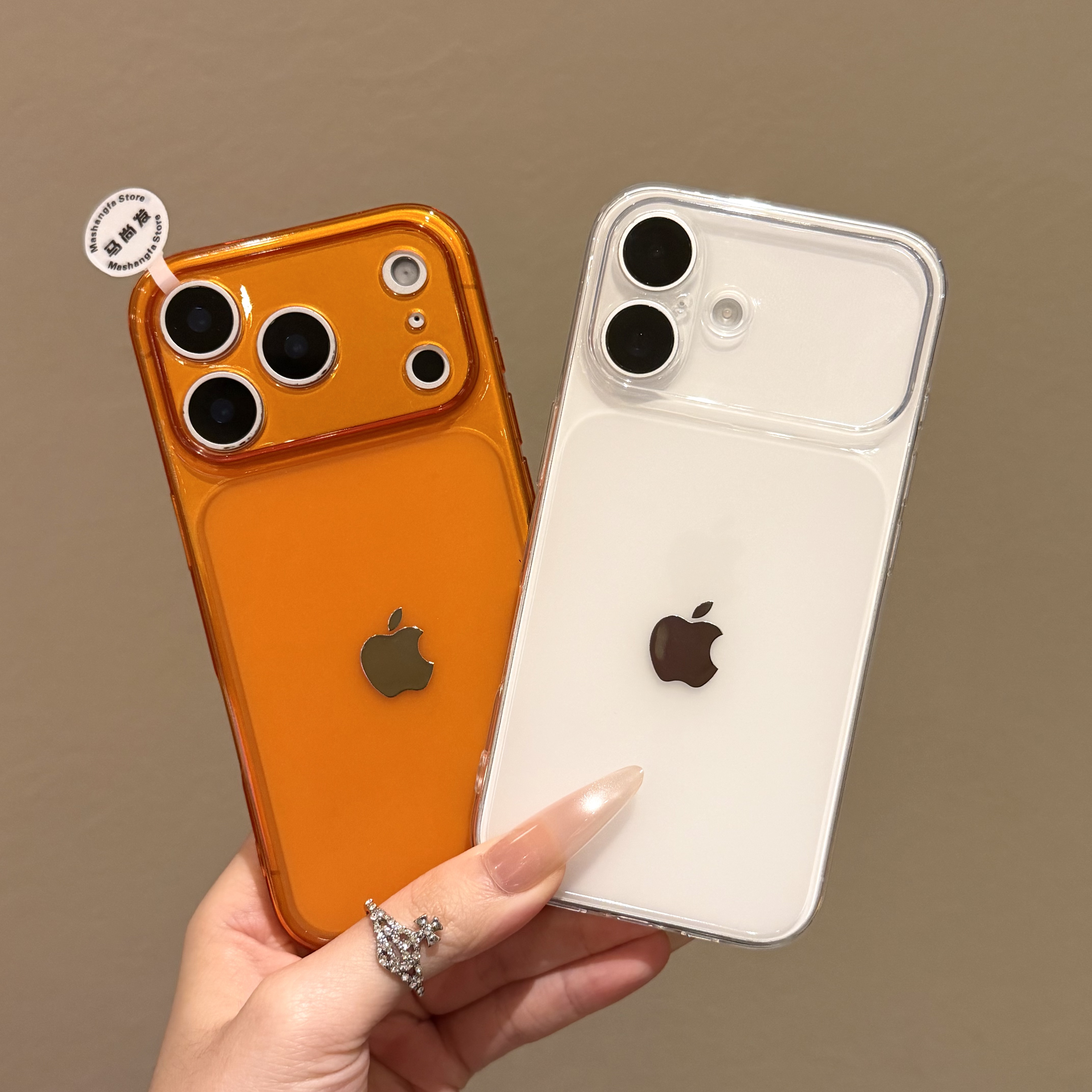 高级感秒变17大视窗适用苹果17PROMAX磨砂水晶手机壳iPhone15/16