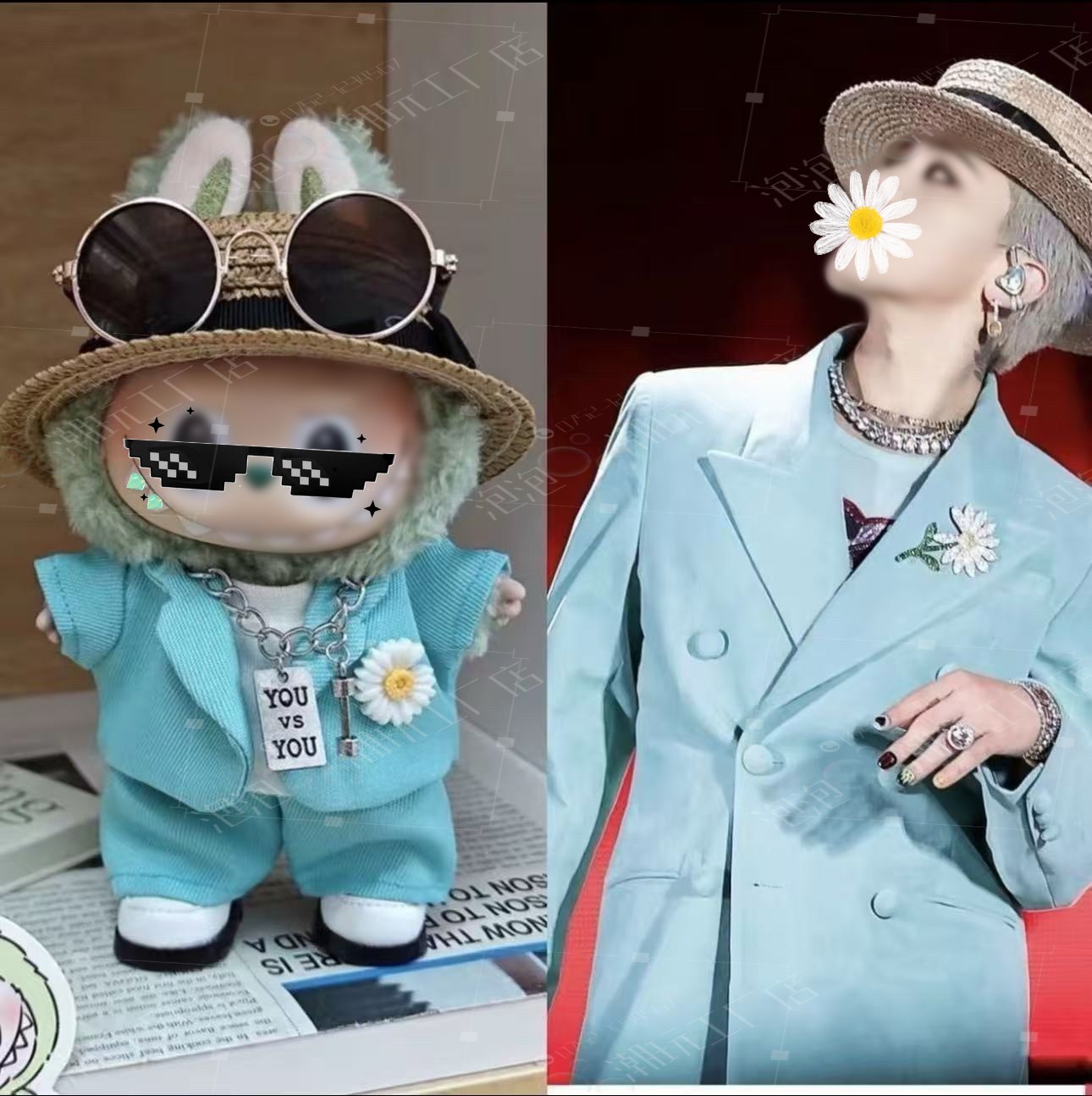 一二三代拉布布娃衣LABUBU韩流系列同款高定明星同款拉布布潮娃衣