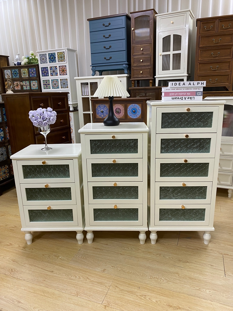 实木斗柜复古收纳柜卧室床头柜客厅靠墙储物柜电视边柜抽屉式储物