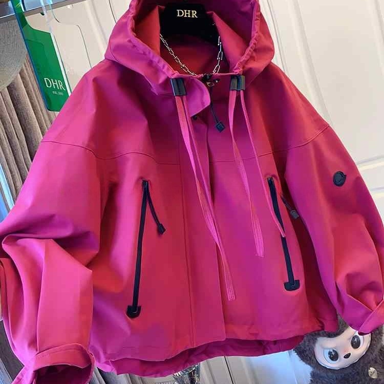 2025春秋季新款女士独特超好看休闲工装风衣外套连帽小个子上衣潮