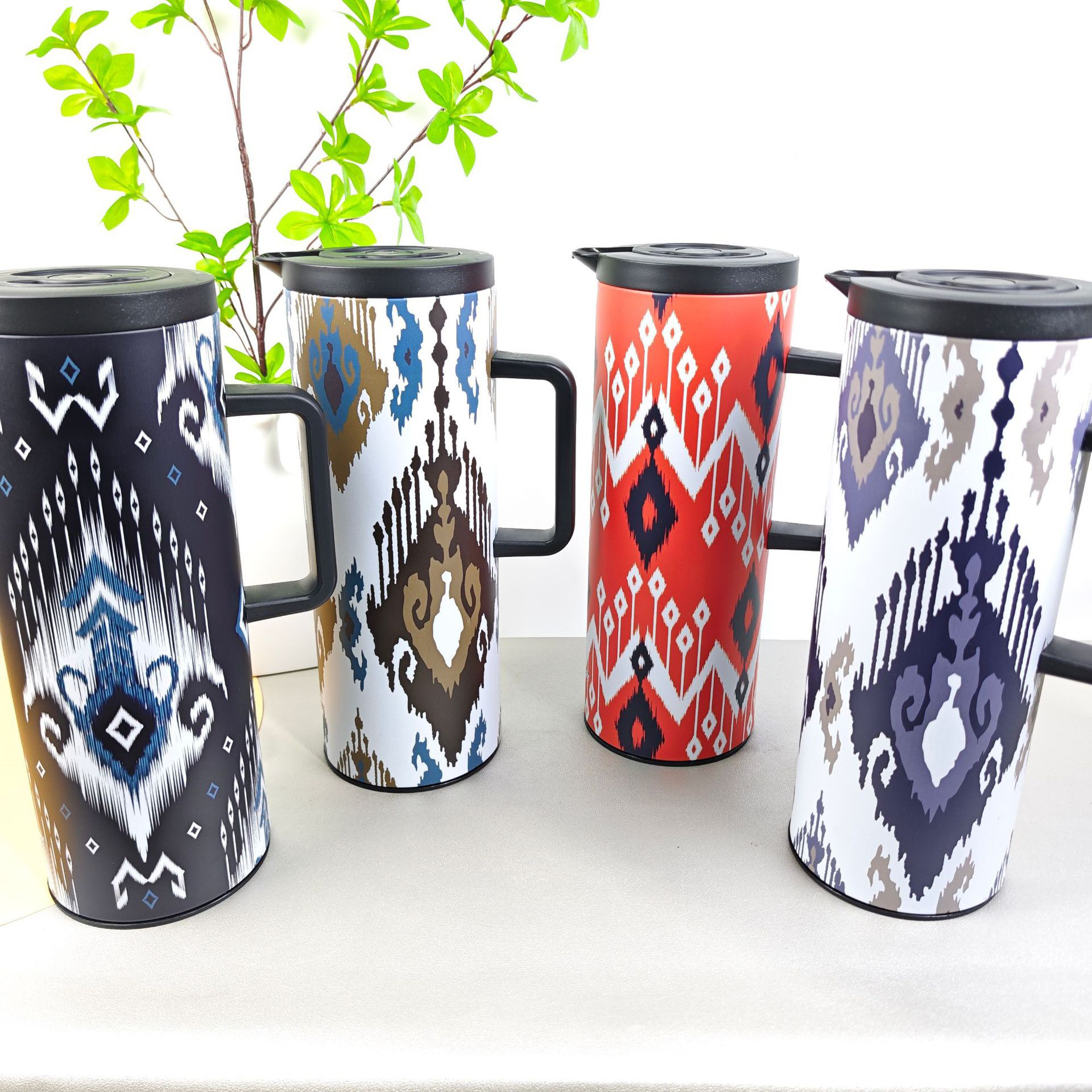 新疆民族特色家庭必备四种颜色1升容量保温壶