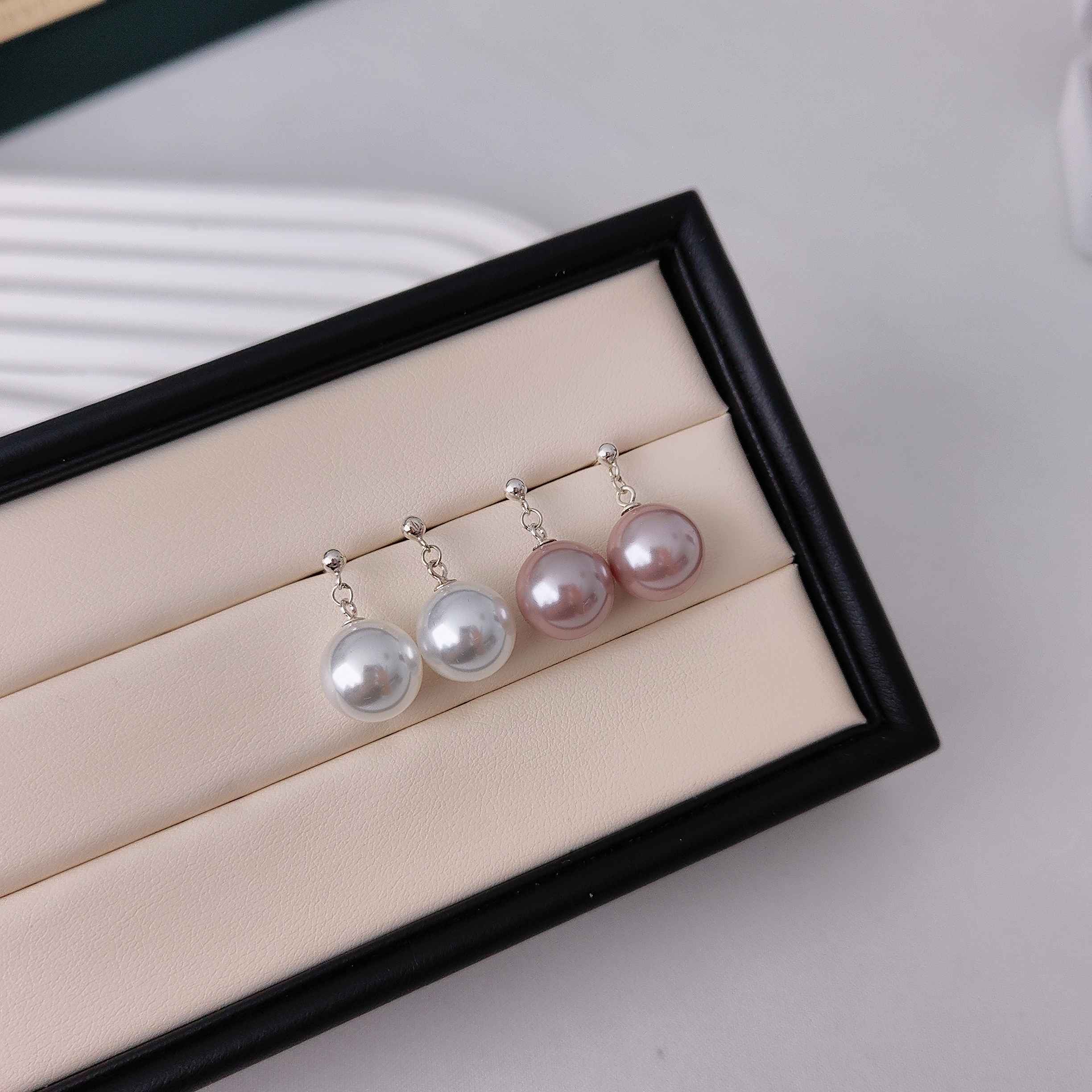 足银耳饰 S999银修饰脸简约时尚设计感银豆豆耳钉耳线耳坠