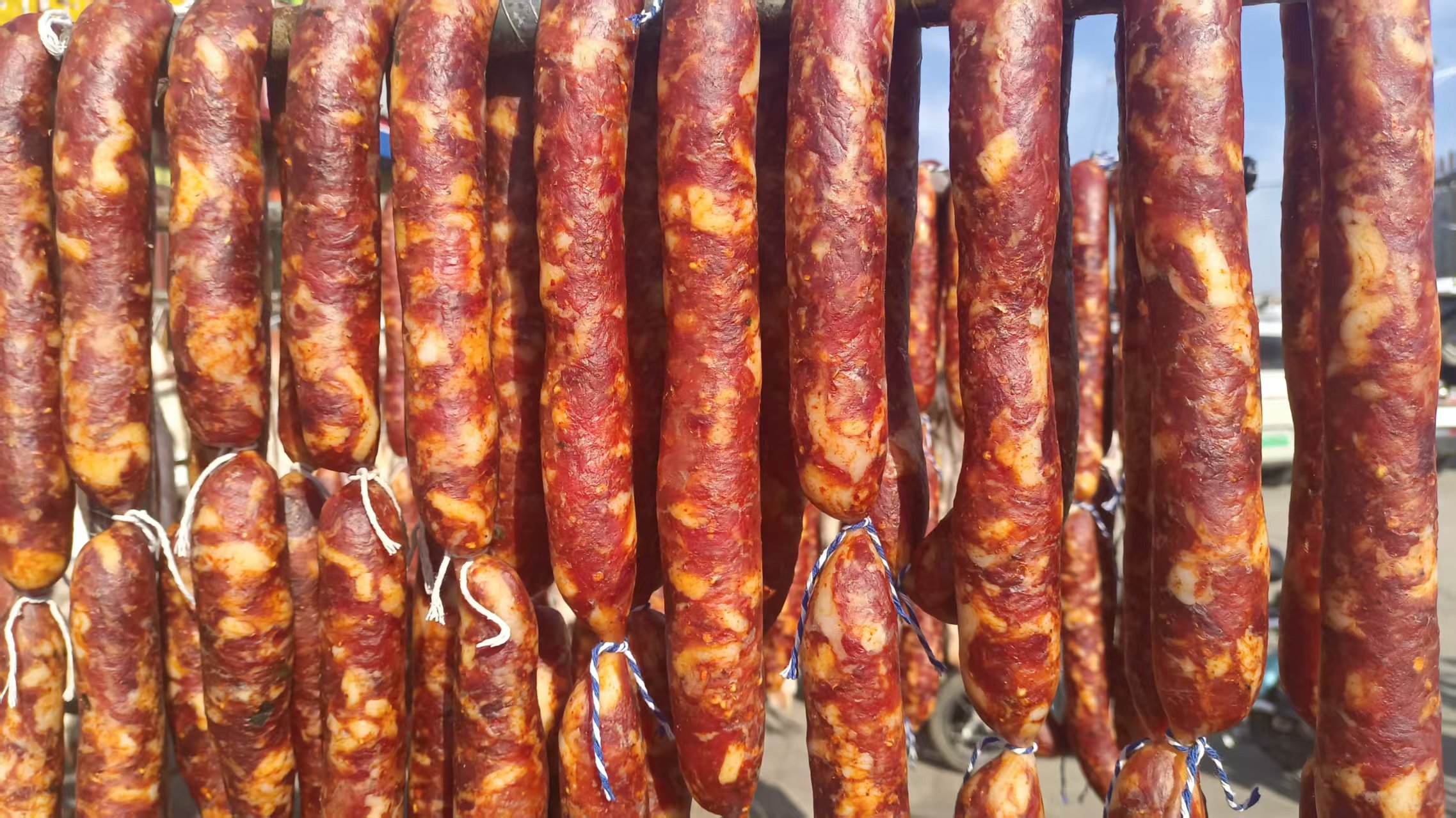 安徽皖西咸味香肠霍邱正宗风干腊肠农家手工灌肠非常下饭