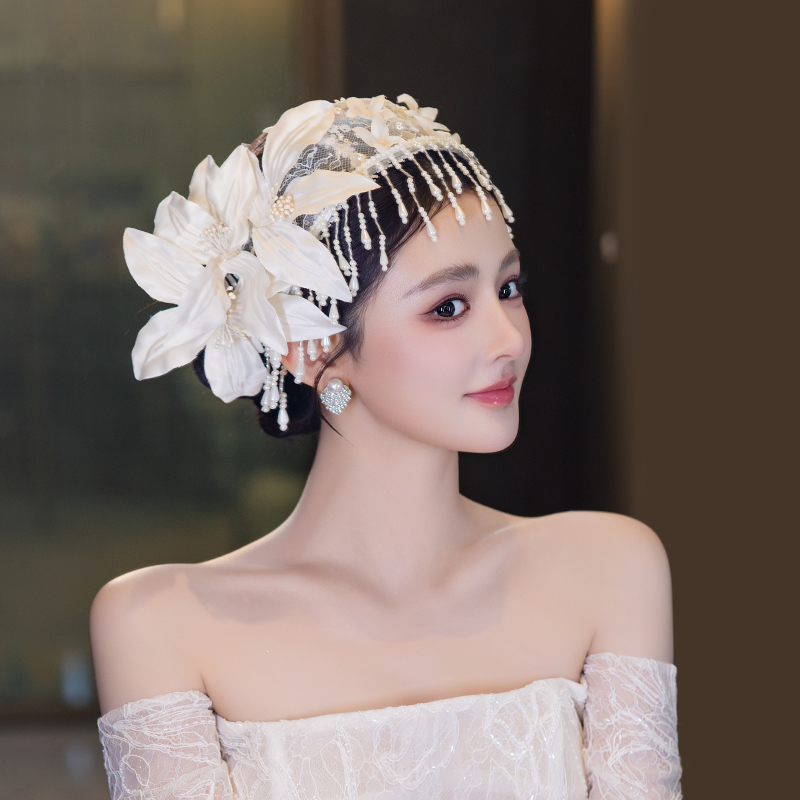 非金属布艺婚庆饰品 新娘头饰法式高级感小众设计花朵发箍MC2434