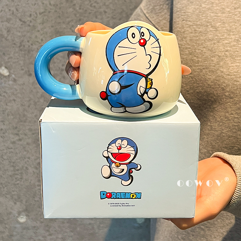 哆啦A梦马克杯可爱水杯子爆款2025新款陶瓷办公室咖啡杯生日礼物