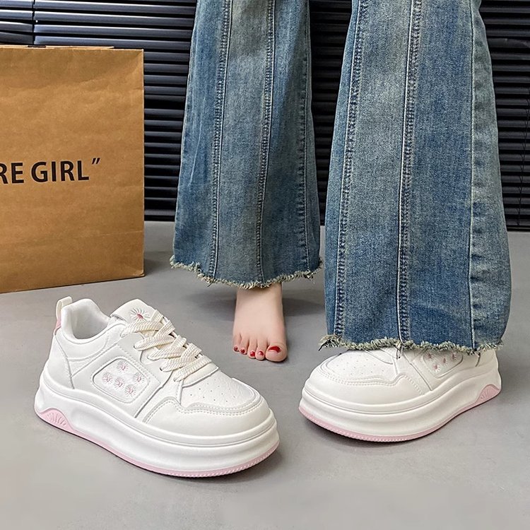 品牌女鞋小白鞋2025新款春季爆款百搭时尚优质运动厚底鞋板鞋女