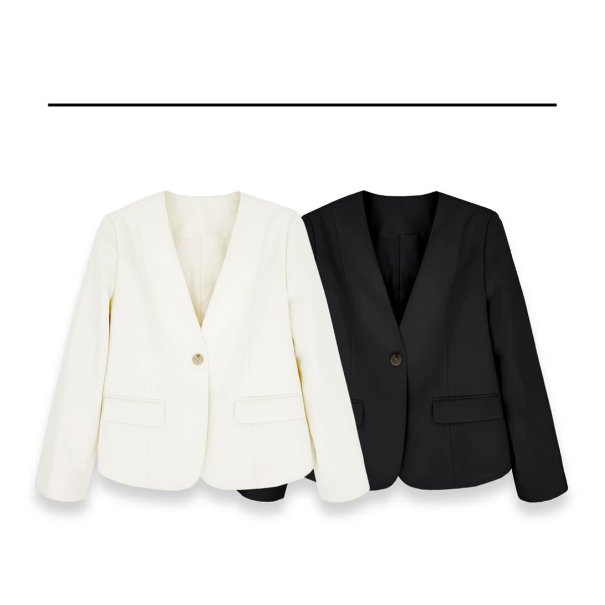 墨尔本西装~时尚百搭V领西装外套气质显瘦春秋短款上衣