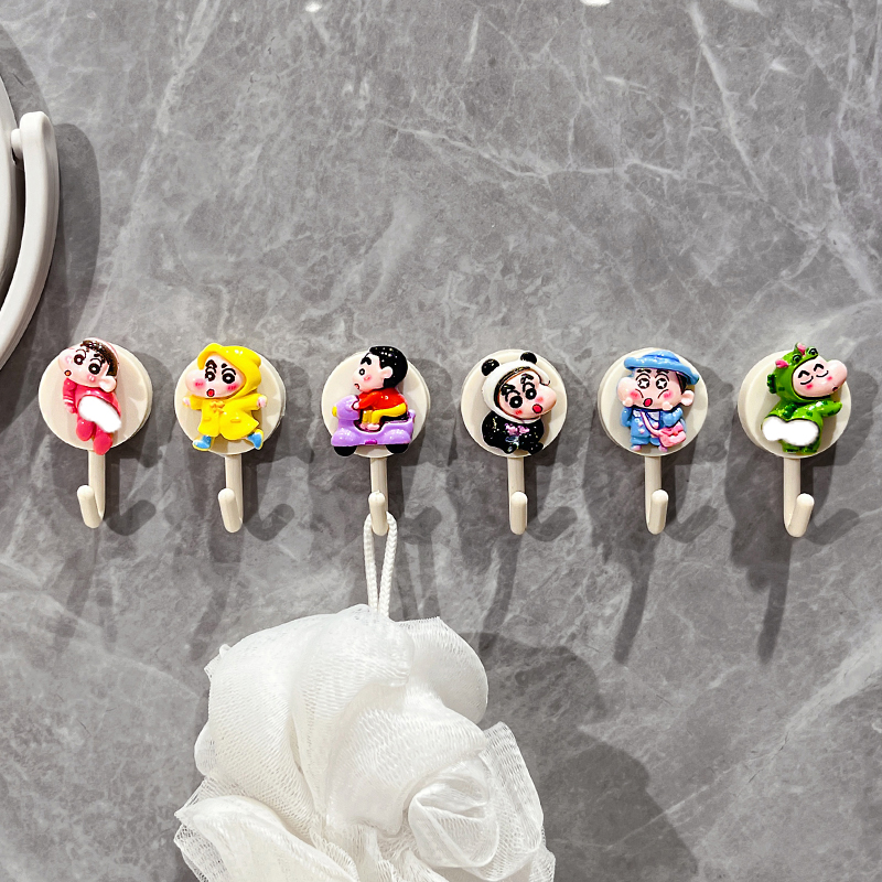 挂钩粘胶强力承重免打孔可爱卡通蜡笔小新浴室卫生间墙壁门后挂钩