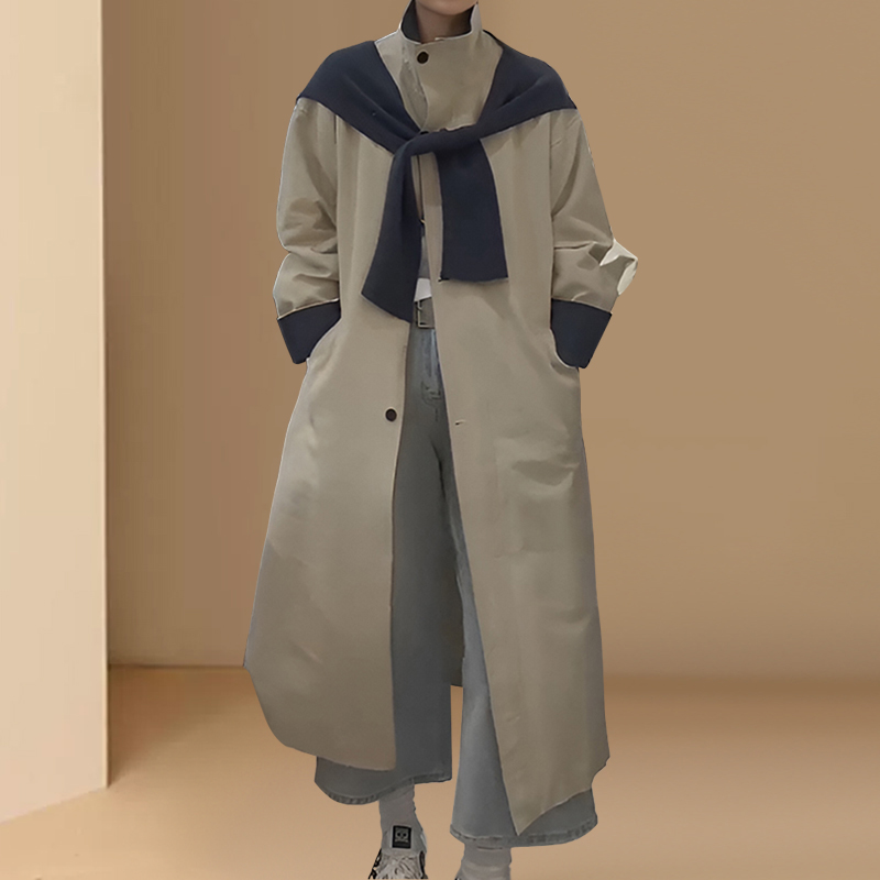 独特漂亮春秋卡其色中长款风衣外套女装2026超火新款今年流行爆款