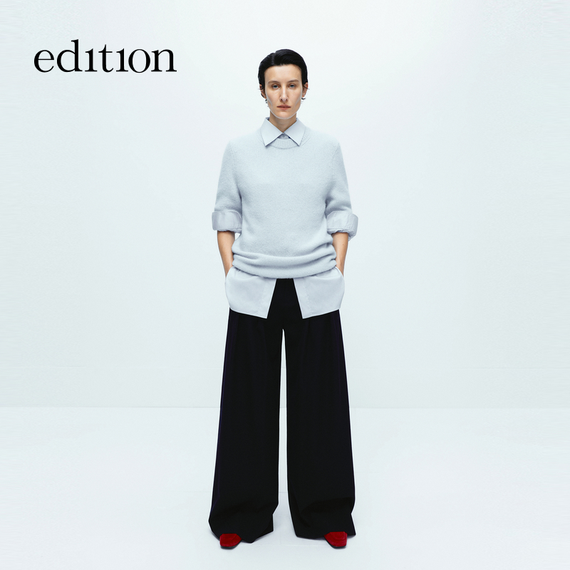 【商场同款】edition款绵羊毛精纺阔腿西裤#EBD4PAT028