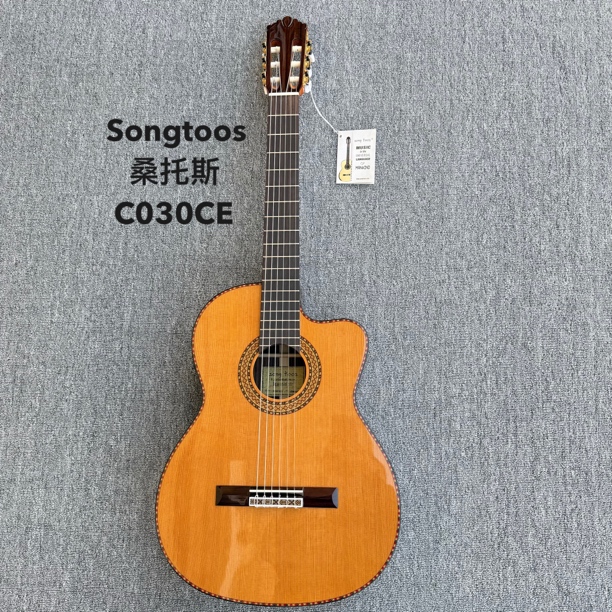 桑托斯song toos C030CE 单板蓝牙加震拾音器古典弗拉明戈吉他
