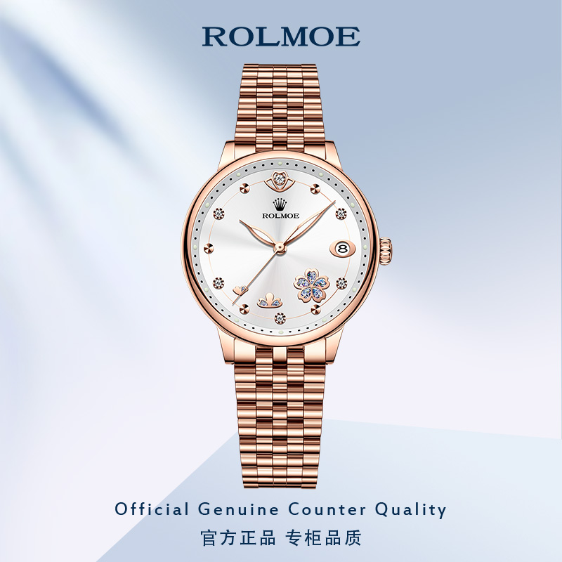 劳 力 士瑞士正品手表女士奢华名牌机械表时尚气质夜光LOEGSINS表