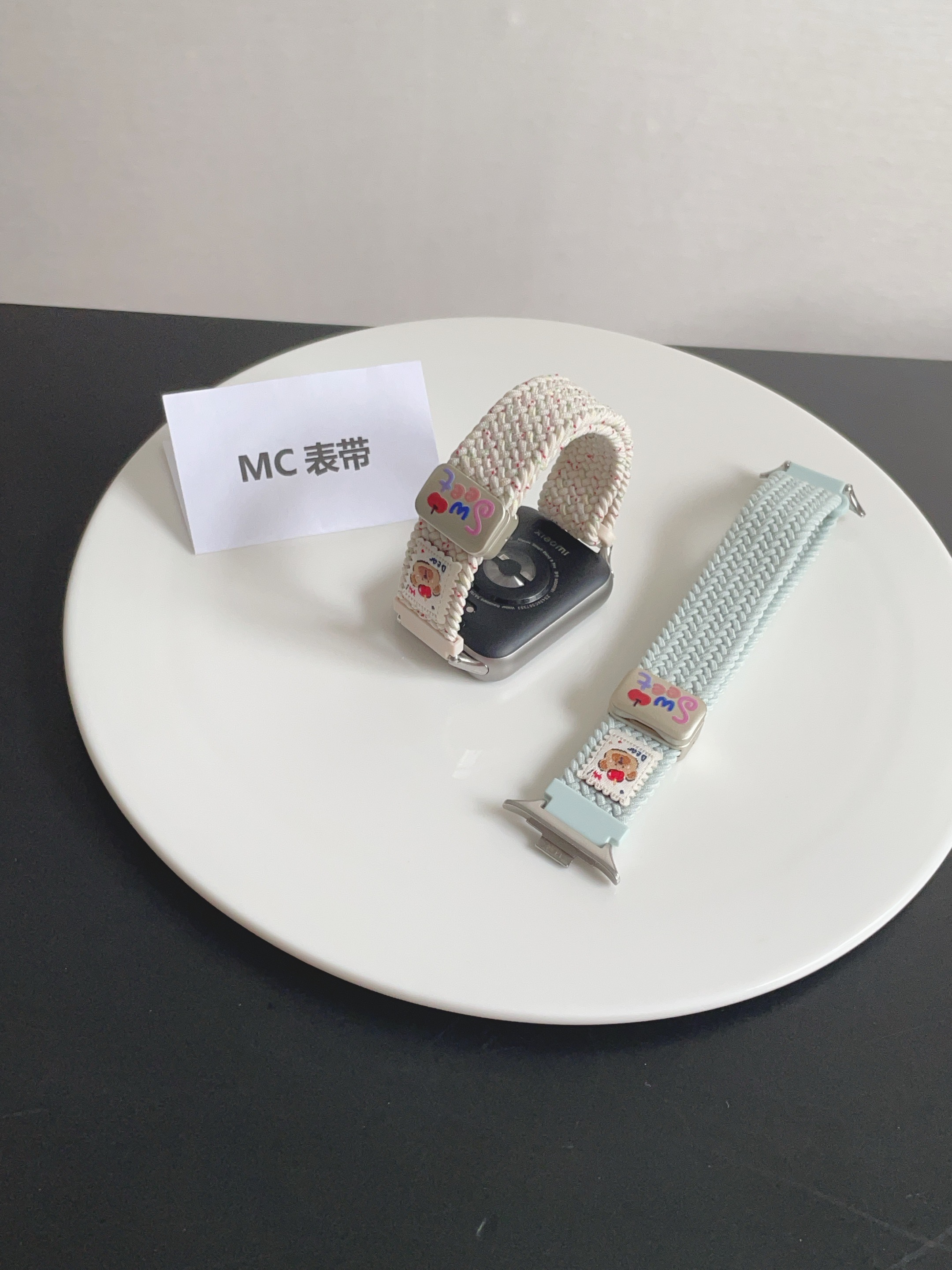 MC小米手环9pro贴画小熊表带8pro尼龙磁吸小米watch5红米watch4
