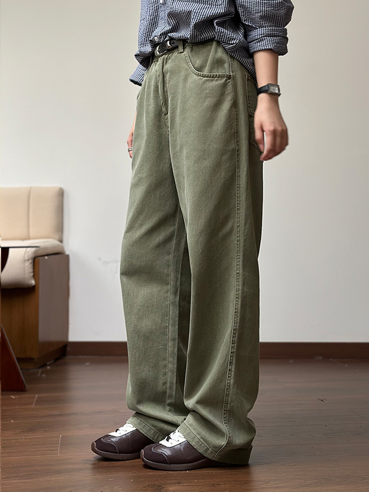 JSHU【牛仔系列】25早秋梨形身材显瘦复古水洗直筒丹宁牛仔裤