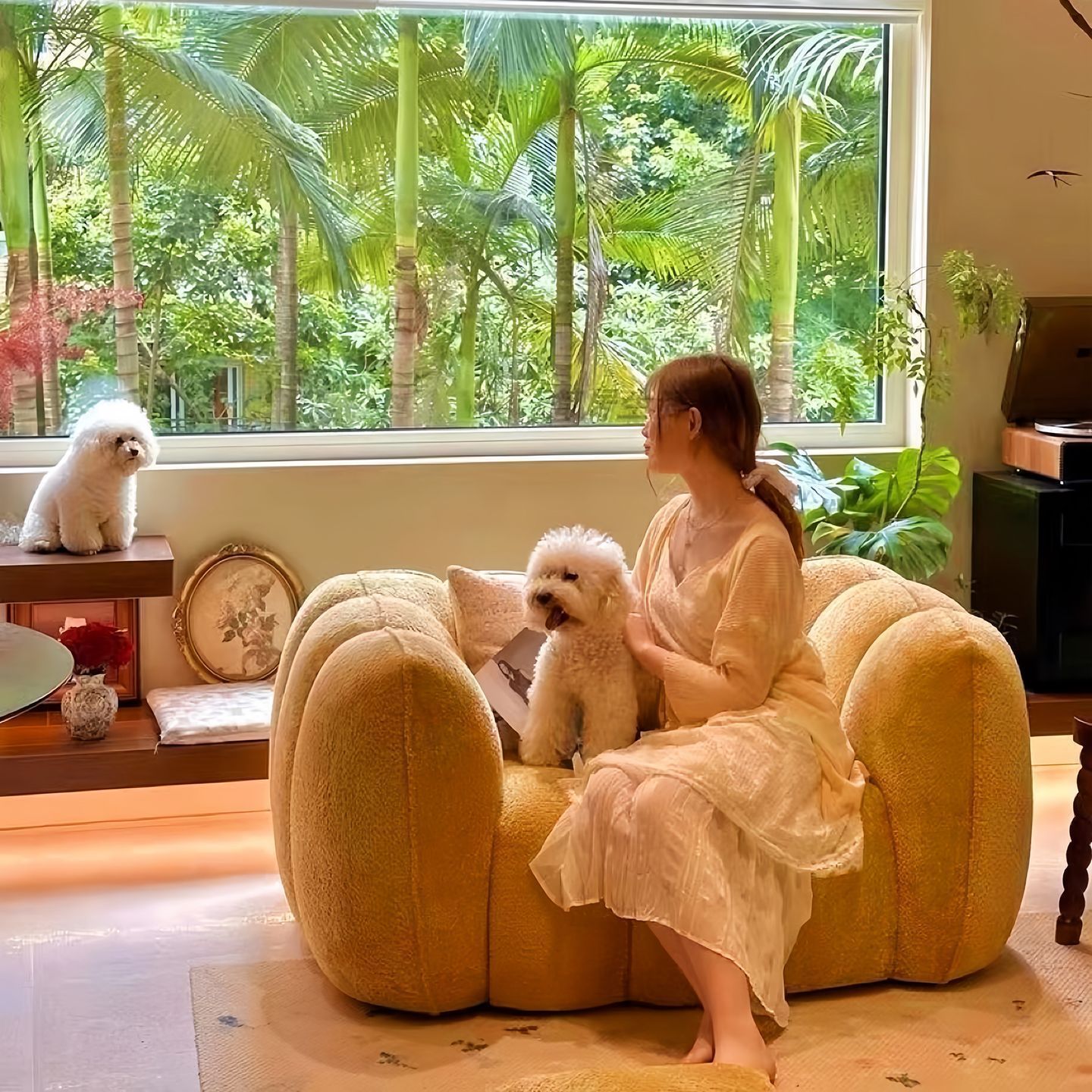 南瓜沙发法式复古风现代小户型简约设计师客厅卧室休闲懒人沙发椅