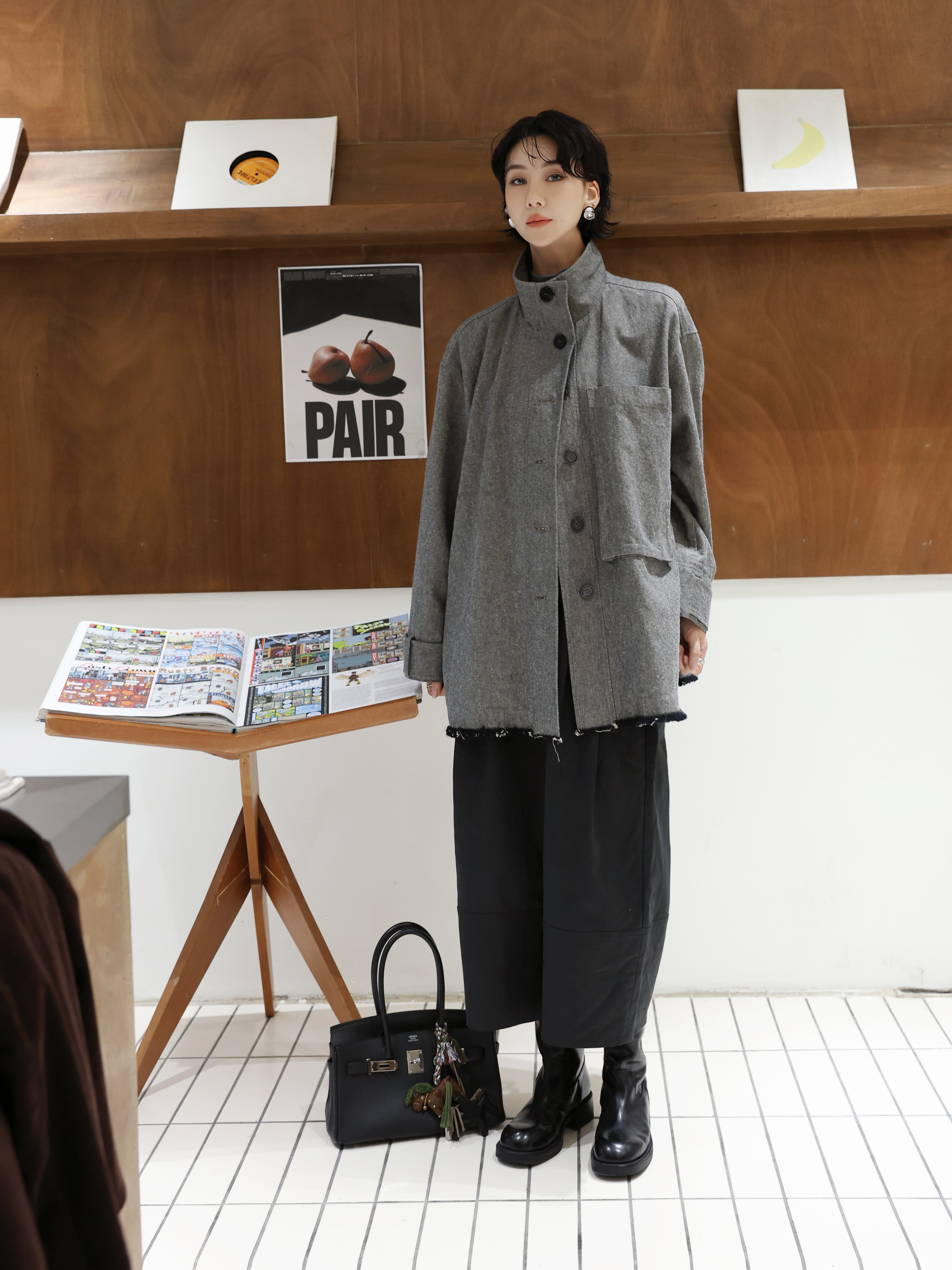 TT设计师【轻境】日系高级感牛角扣亚麻自然肌理感外套TT190592