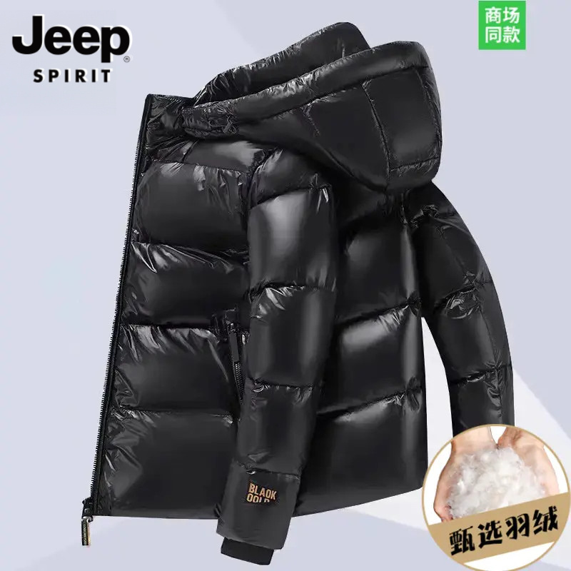 JEEPSPIRIT羽绒服黑金羽绒男女款冬季极寒保暖短款冬季外套时尚