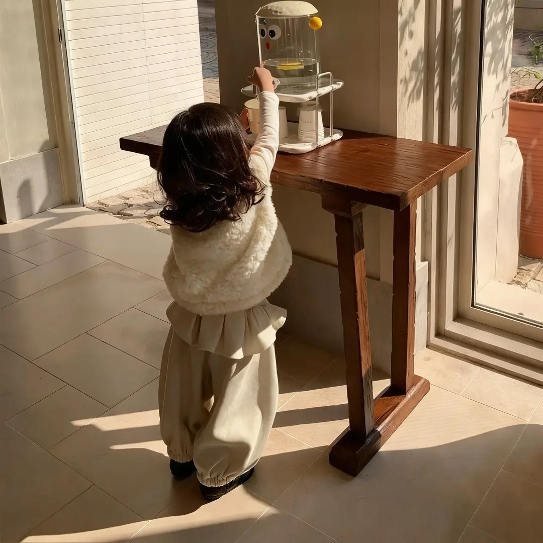 女童秋冬加绒休闲裤女宝洋气百搭裤子儿童冬装保暖束脚裤童装Z072