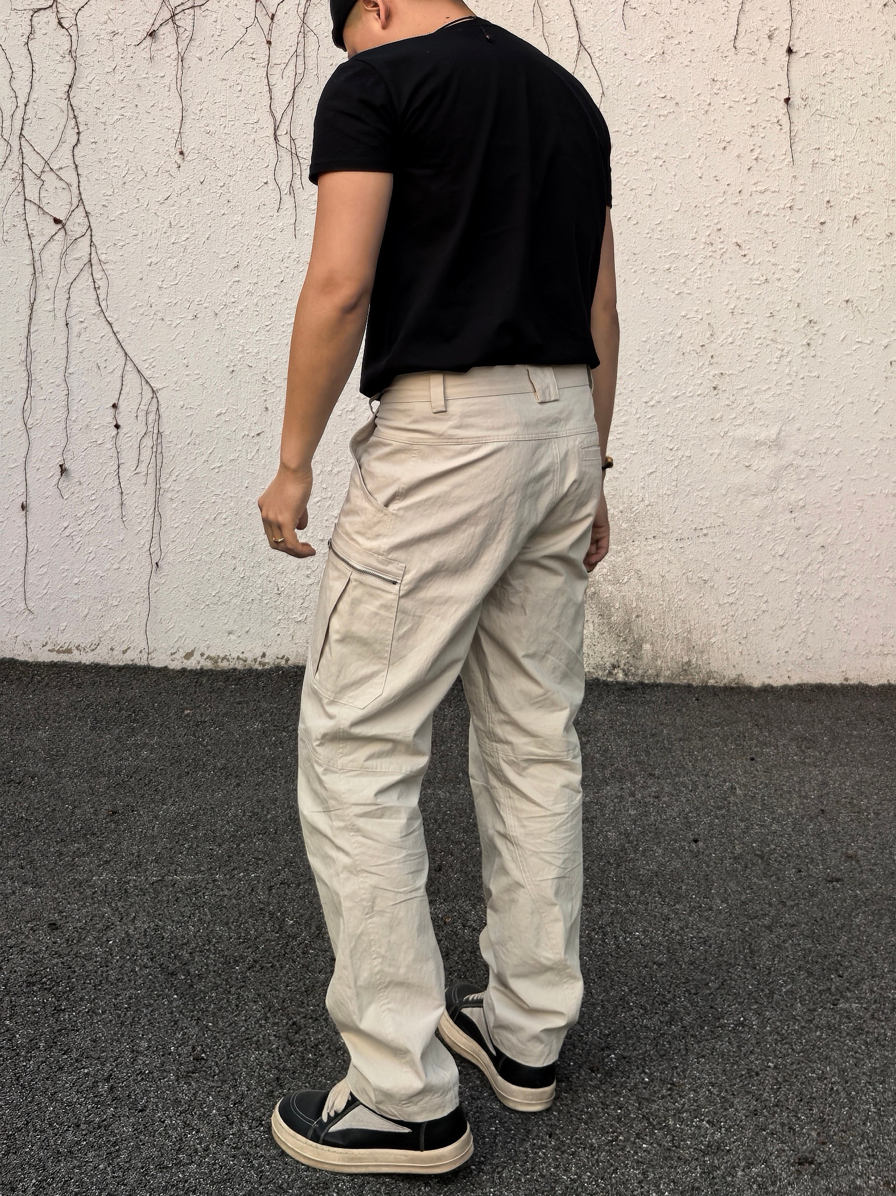 SOS抗撕裂战术口袋工装裤春夏透气立裁拼接休闲裤微锥显瘦长裤男