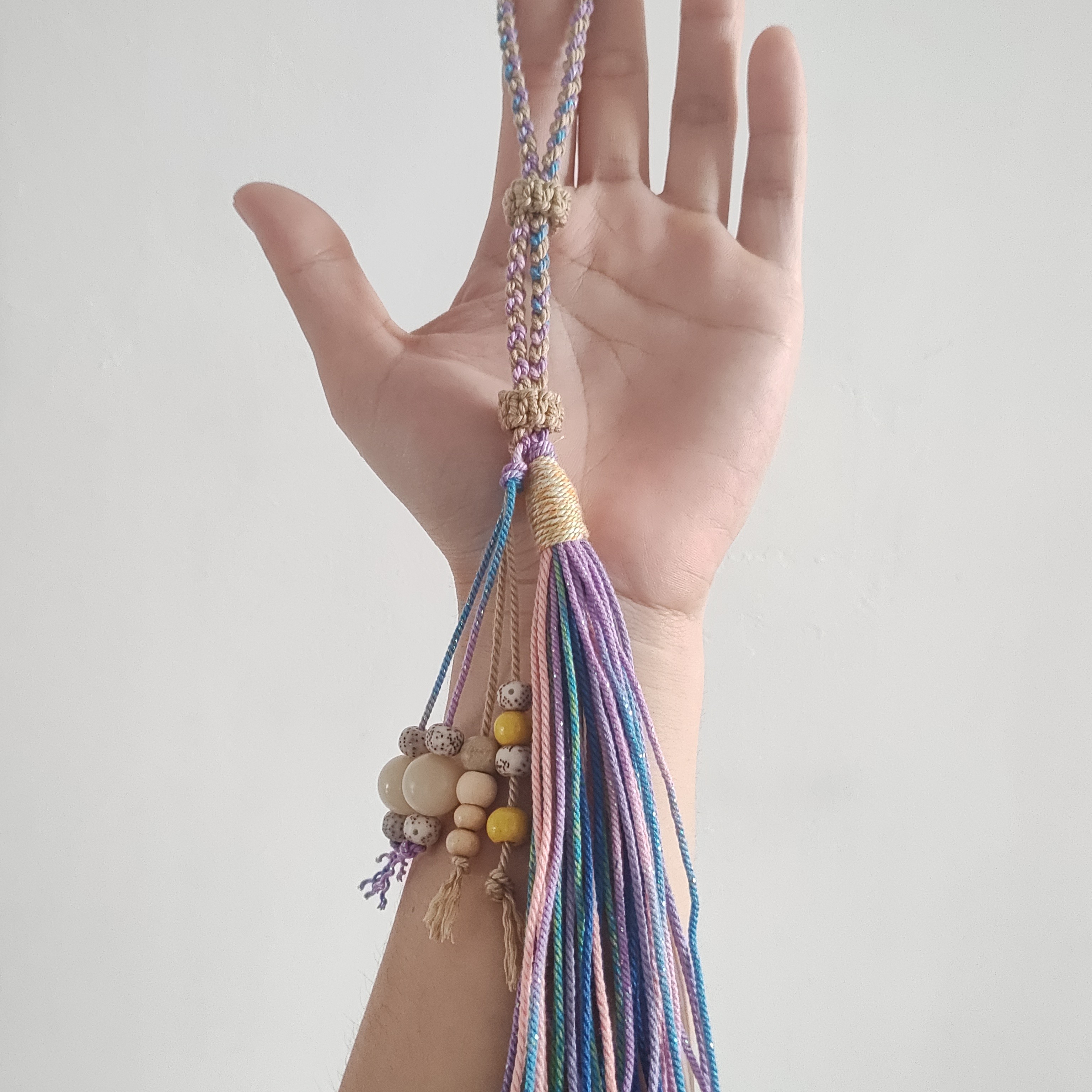 手工编织星空流苏挂件 包挂车挂件便携款 清新浪漫星光闪闪