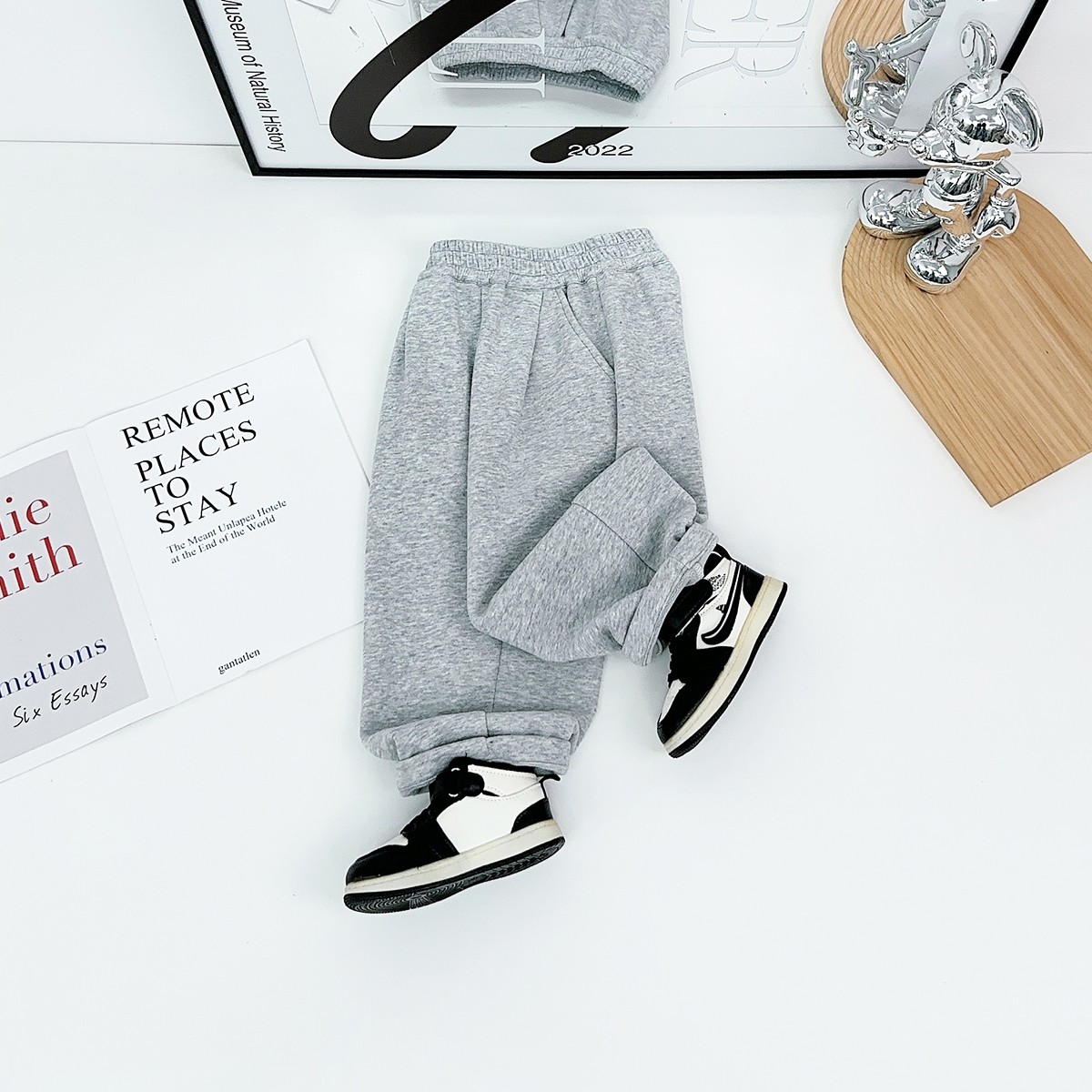 儿童加绒加厚裤子男女童运动裤2025潮新款 FB25335悠悠童话童装