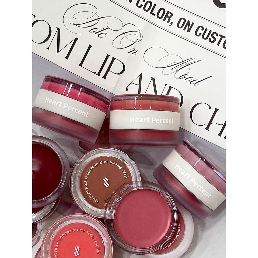 新品heart percent好特比唇颊两用膏唇膏腮红水光哑光双质地显色
