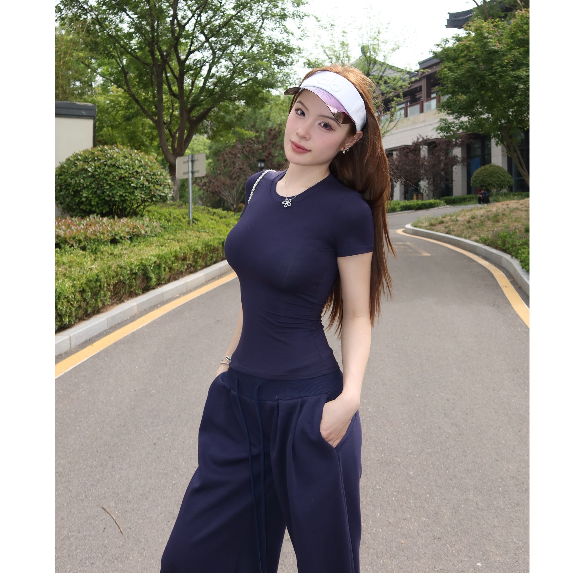 经典skim* 辣妹圆领短袖纸片人t恤夏新款显瘦修身百搭弹力上衣女