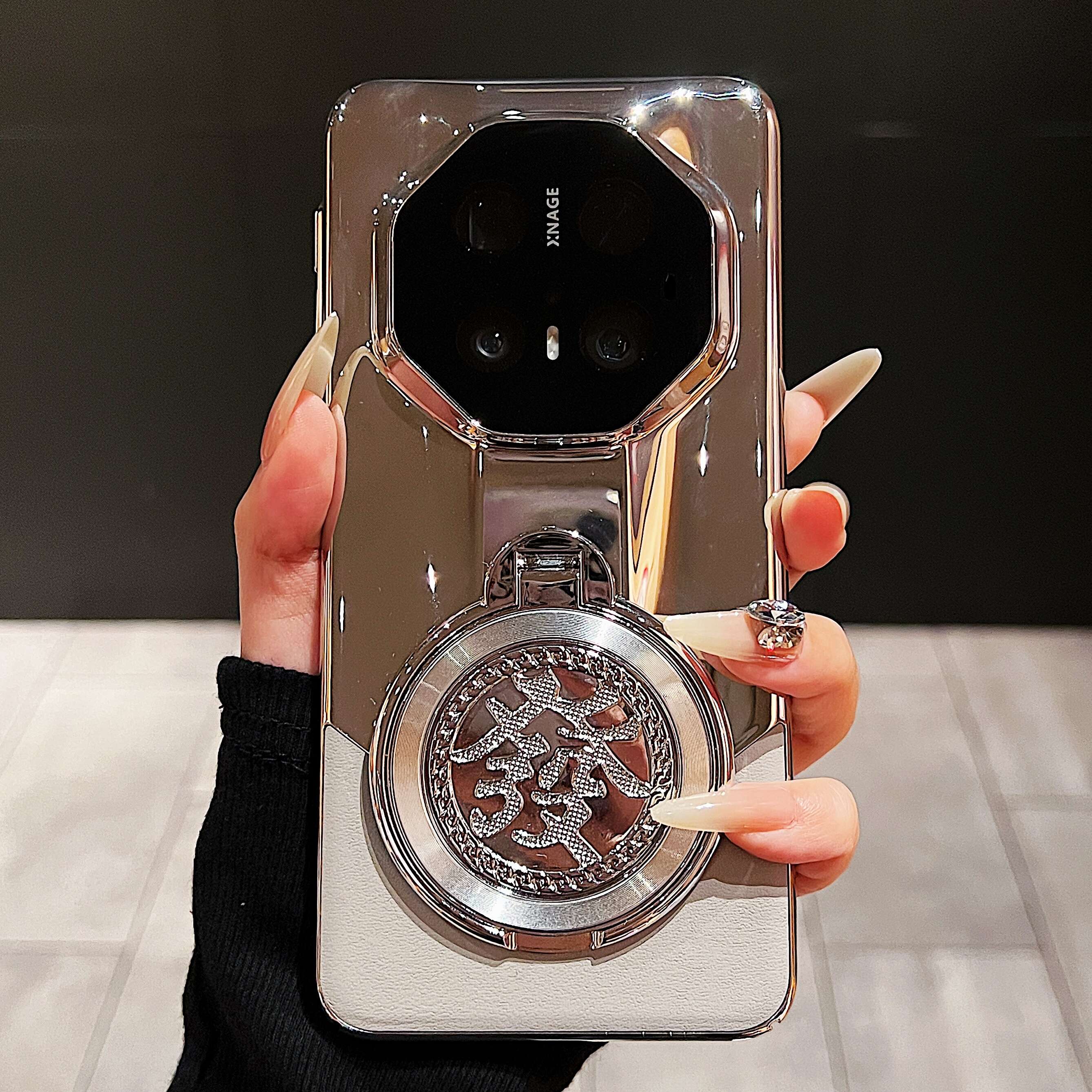 适用于华为mate70rs非凡大师手机壳国风转转發支架数码配件高级感