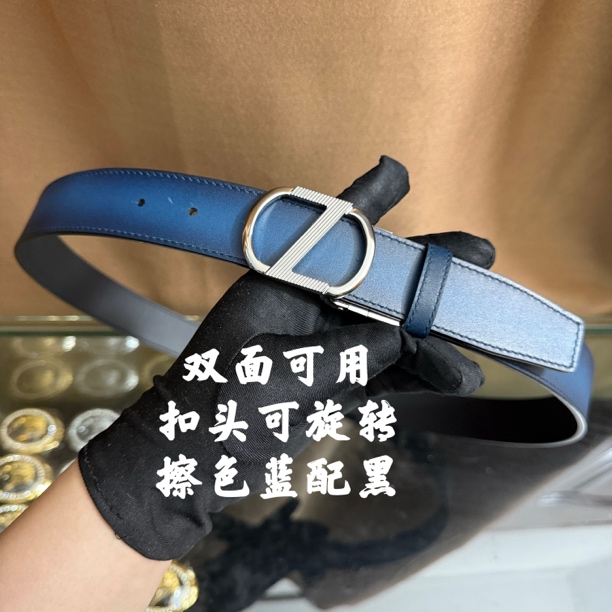 新款男士皮带百搭高档休闲Z字母牛皮腰带青中老年时尚商务年轻潮