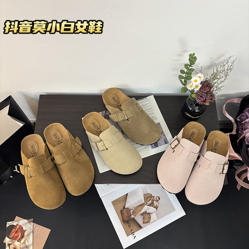 【莫小白SHOES】三喜复古勃肯鞋半拖百搭春秋外穿软底单鞋女鞋
