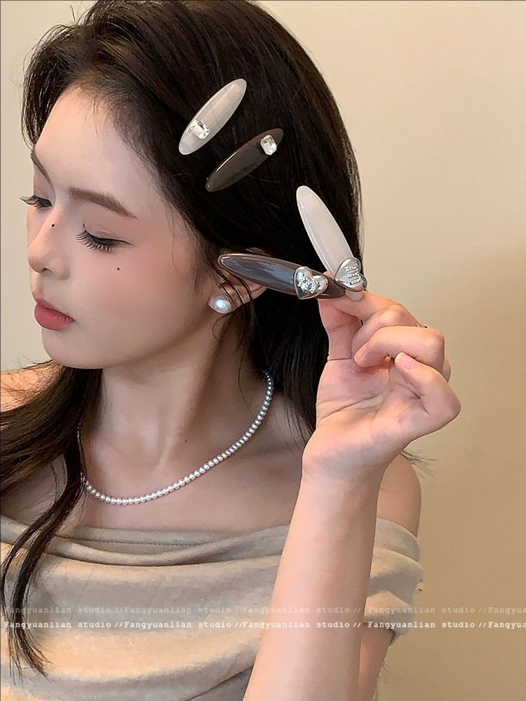 幸福小记 法式小香风爱心发夹女高级感侧边夹碎发整理刘海夹发饰