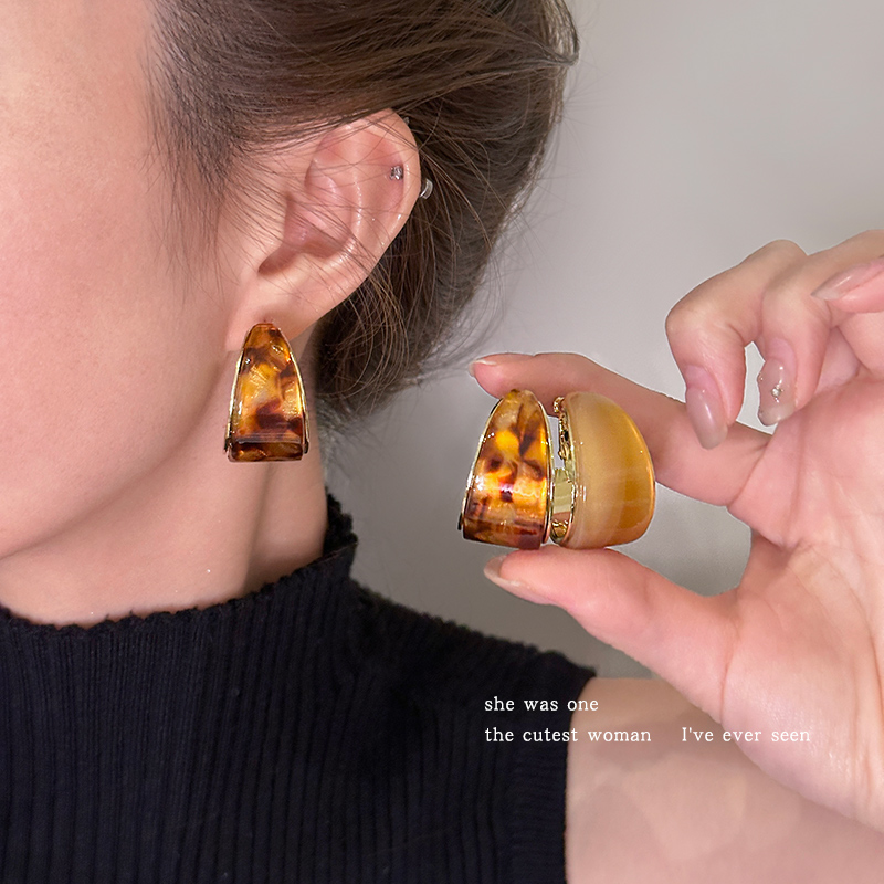 合金耳饰 复古宽边耳环2026新款爆款高级感耳饰耳钉耳坠耳圈