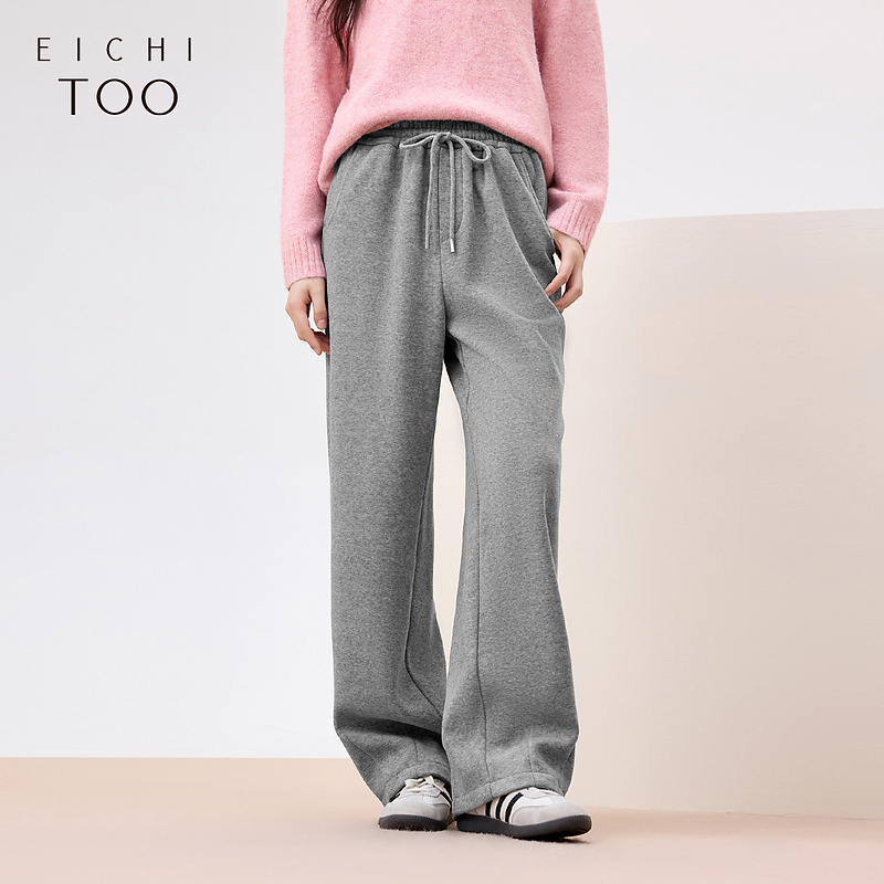 爱居兔雪尼尔面料休闲软糯舒适加绒哈伦裤EKCAJ4P006A