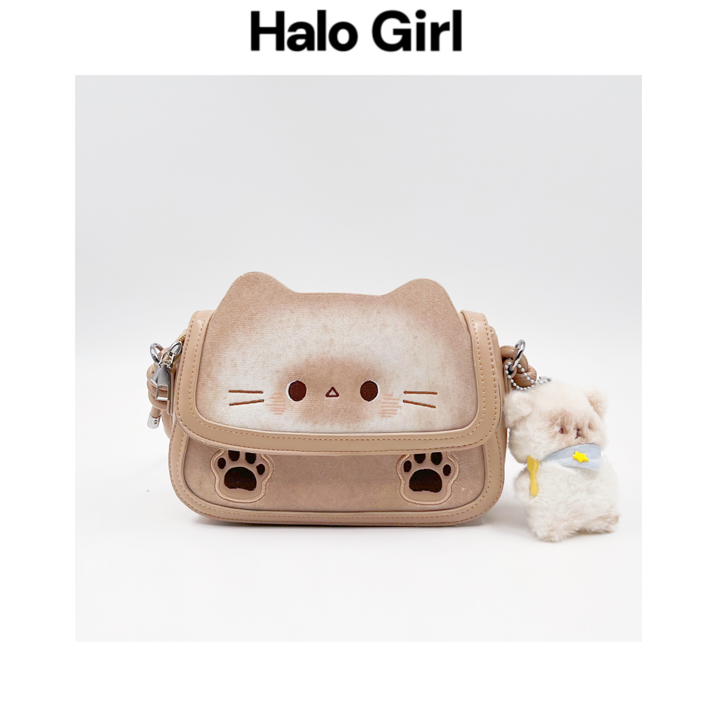 一张同学【长约23宽7高17单位厘米】时尚手提单肩斜挎包C6561咖色