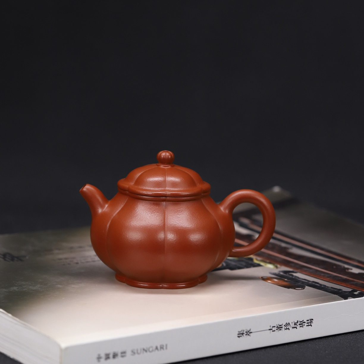 筋纹潘壶 | 全手工 原矿朱泥    容量130cc