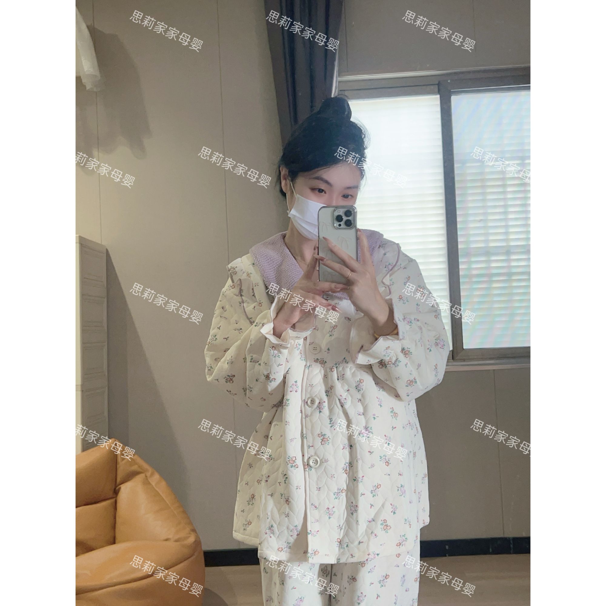 秋冬季空气棉月子服大码200斤孕妇睡衣产妇产后哺乳喂奶保暖待产