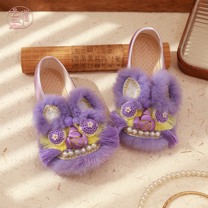 新款非遗国风虎头单鞋软底浅口复古时尚手工绣花女鞋老北京布鞋