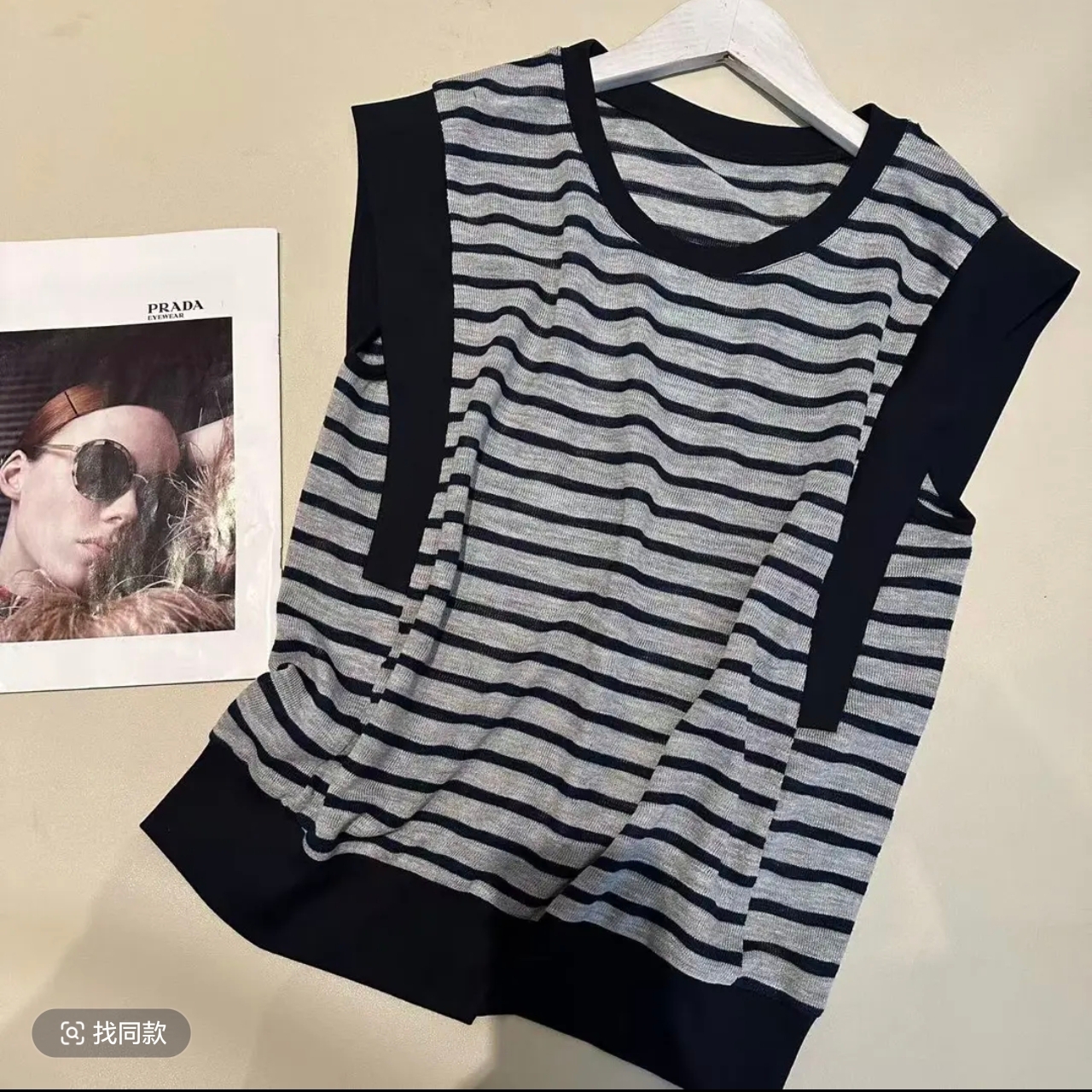 《姚家优麦汇》Y6288夏款圆领设计感时尚百搭无袖显瘦上衣款女