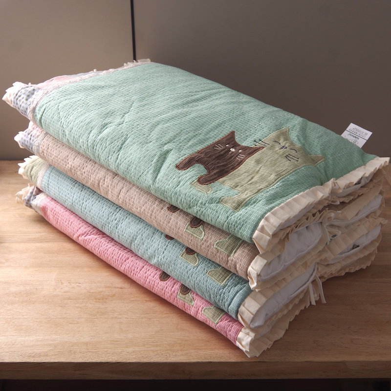 韩式绗缝小米壳枕头纯棉卡通绣花荞麦壳荞麦皮儿童成人枕头芯枕套