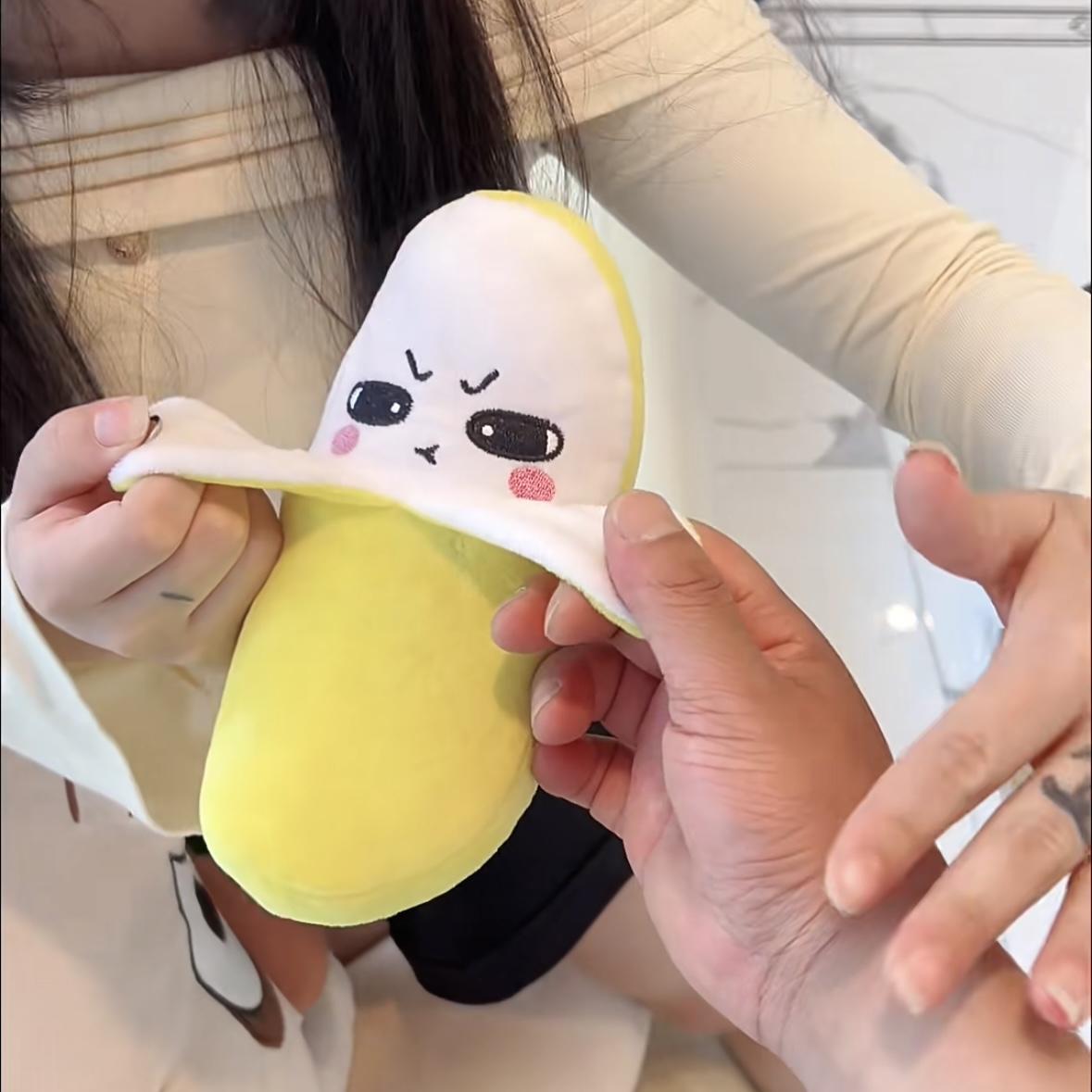 2025款网红人体感应节拍音乐琴器香蕉亲子互动毛绒公仔娃娃玩具