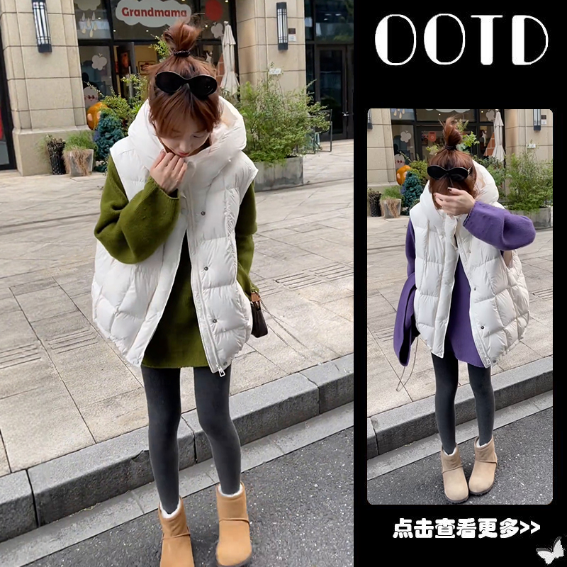 【现货】冬季流行穿搭一整套女2025新款圆领针织衫马甲鲨鱼裤三件套