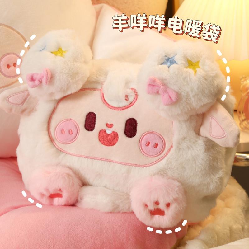 可爱毛绒热水袋充电式2025新款电热暖手宝正品防爆暖宝宝女暖水袋