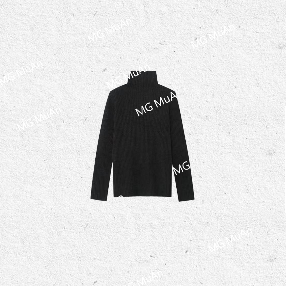 木岸MUAN：《经典流光毛衣》定制100羊毛花纱330克高领毛衣ST2-28023