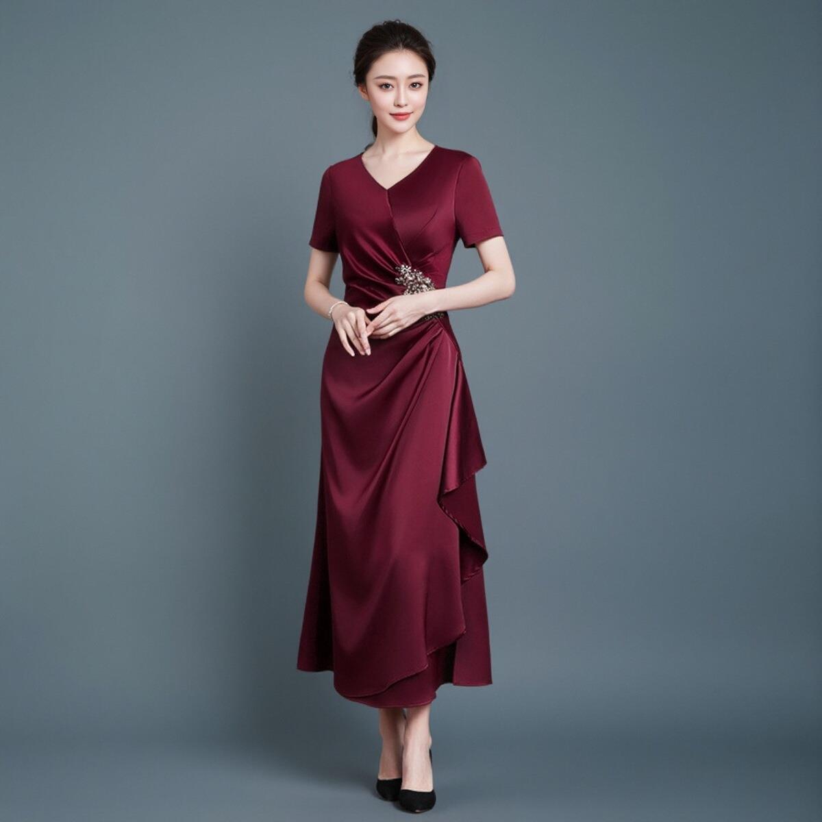 FAVMARTHA年轻妈妈参加结婚敬酒礼服2025新款喜婆婆婚宴装高端洋