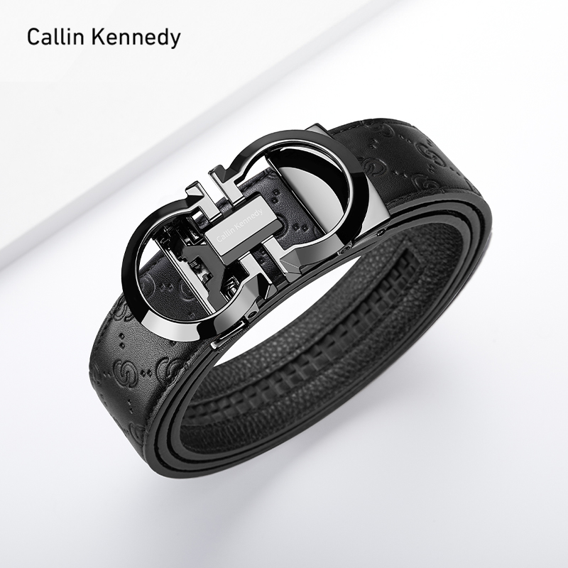 Callin Kennedy皮带男款真皮自动扣2025新款100%牛皮爆款男士腰带