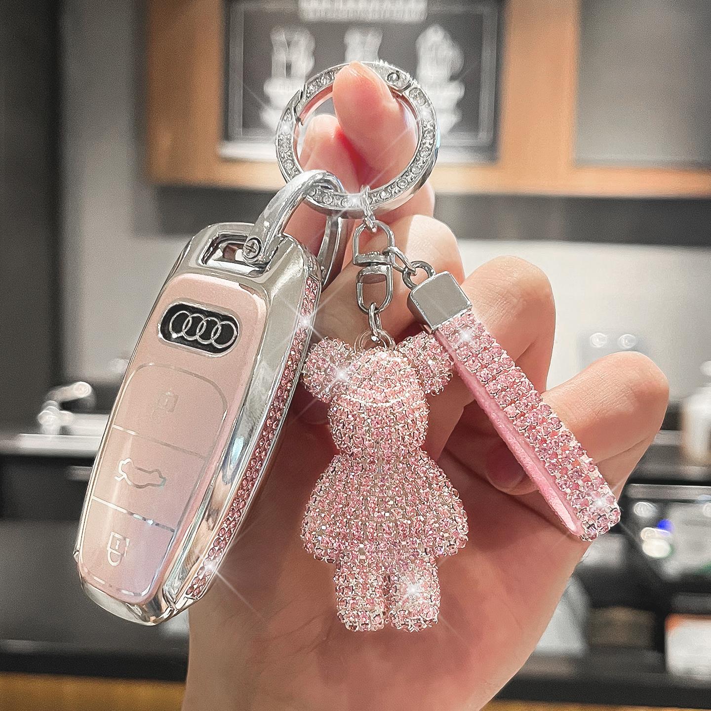 适用奥迪钥匙套新A6L/A3L/Q5L/A4L/A8Q7Q3镶钻A5Q6轻奢壳车扣包女