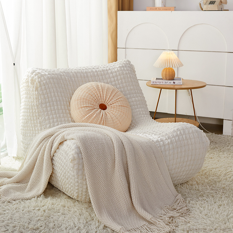 毛毛虫沙发套罩防猫抓弹力一体式单人保护罩四季通用懒人沙发套