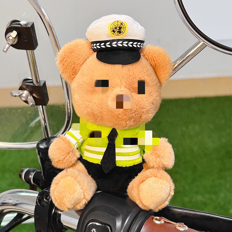 电动车后视镜装饰公仔摆件可爱卡通摩托车机车毛绒玩偶挂件小配件