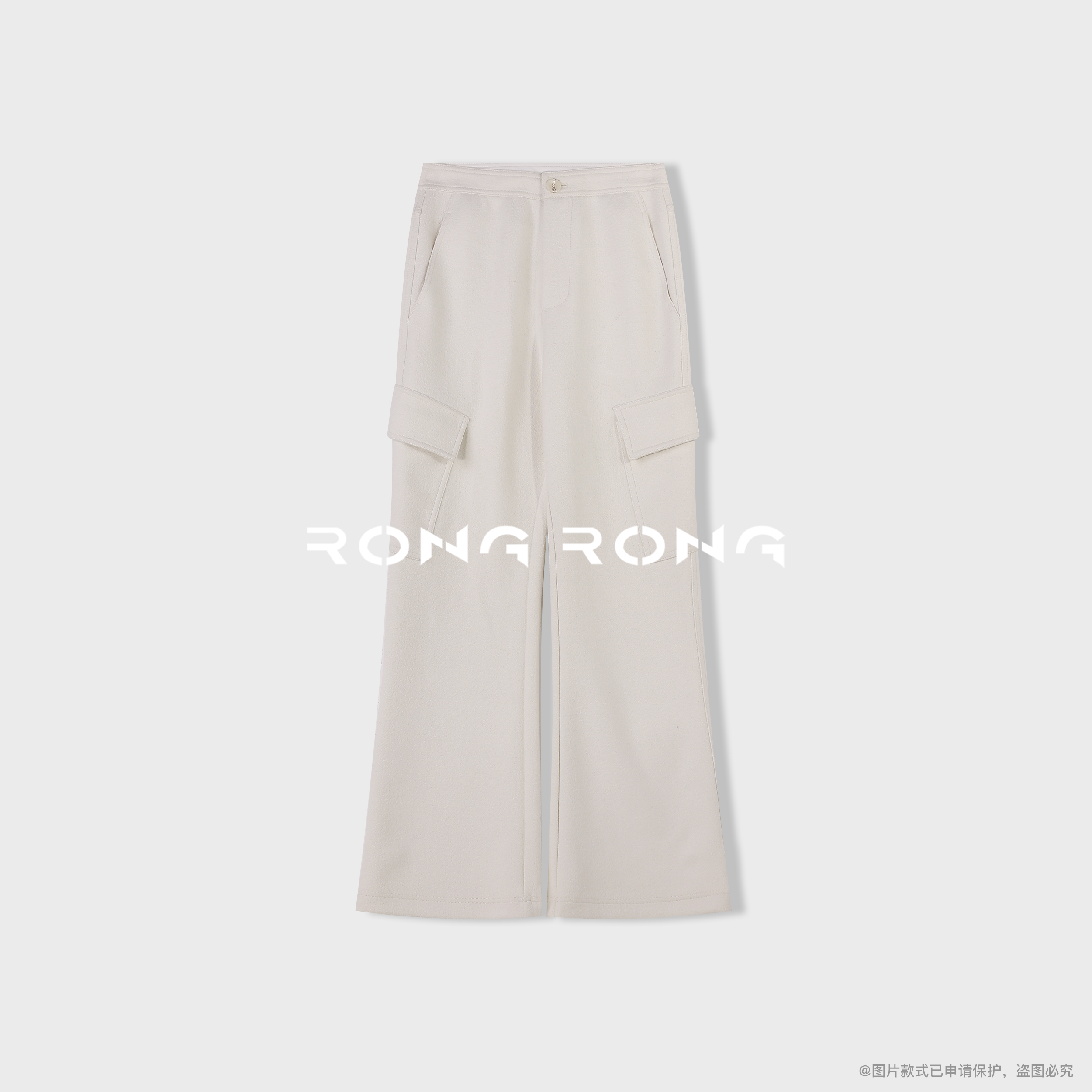 溶溶【醋酸云朵裤】RONGRONG 绵羊毛醋酸混纺工装风休闲裤2522K819